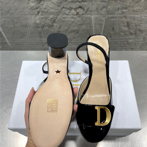 High Quality Luxury Dior New Baotou Chunky Heel Sandals product detail