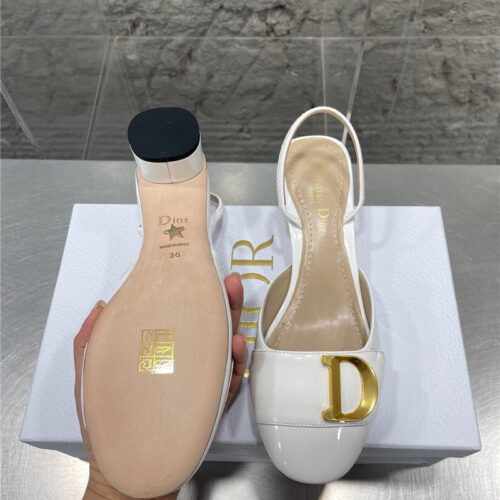 High Quality Luxury Dior New Baotou Chunky Heel Sandals – Style 63046 product detail