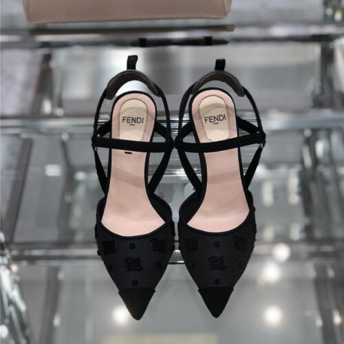 High Quality Luxury Fendi New FF Graceful Streamlined Colibrí Slingback Shoes product detail