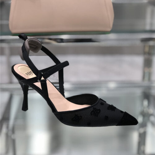 High Quality Luxury Fendi New FF Graceful Streamlined Colibrí Slingback Shoes product detail