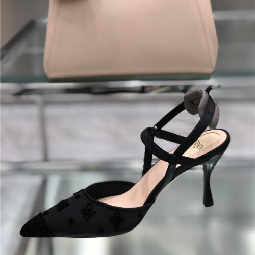 High Quality Luxury Fendi New FF Graceful Streamlined Colibrí Slingback Shoes product detail