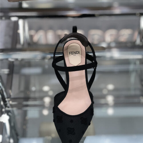 High Quality Luxury Fendi New FF Graceful Streamlined Colibrí Slingback Shoes – Style 44435 product detail