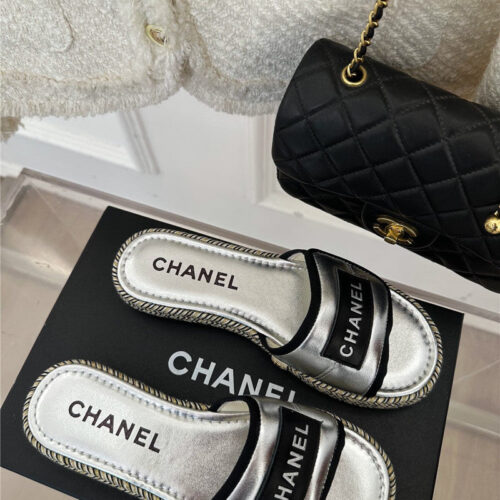 High Quality Luxury Chanel Velcro Lazy Slippers – Style 09862