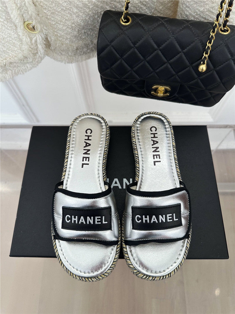 High Quality Luxury Chanel Velcro Lazy Slippers – Style 09862 product detail