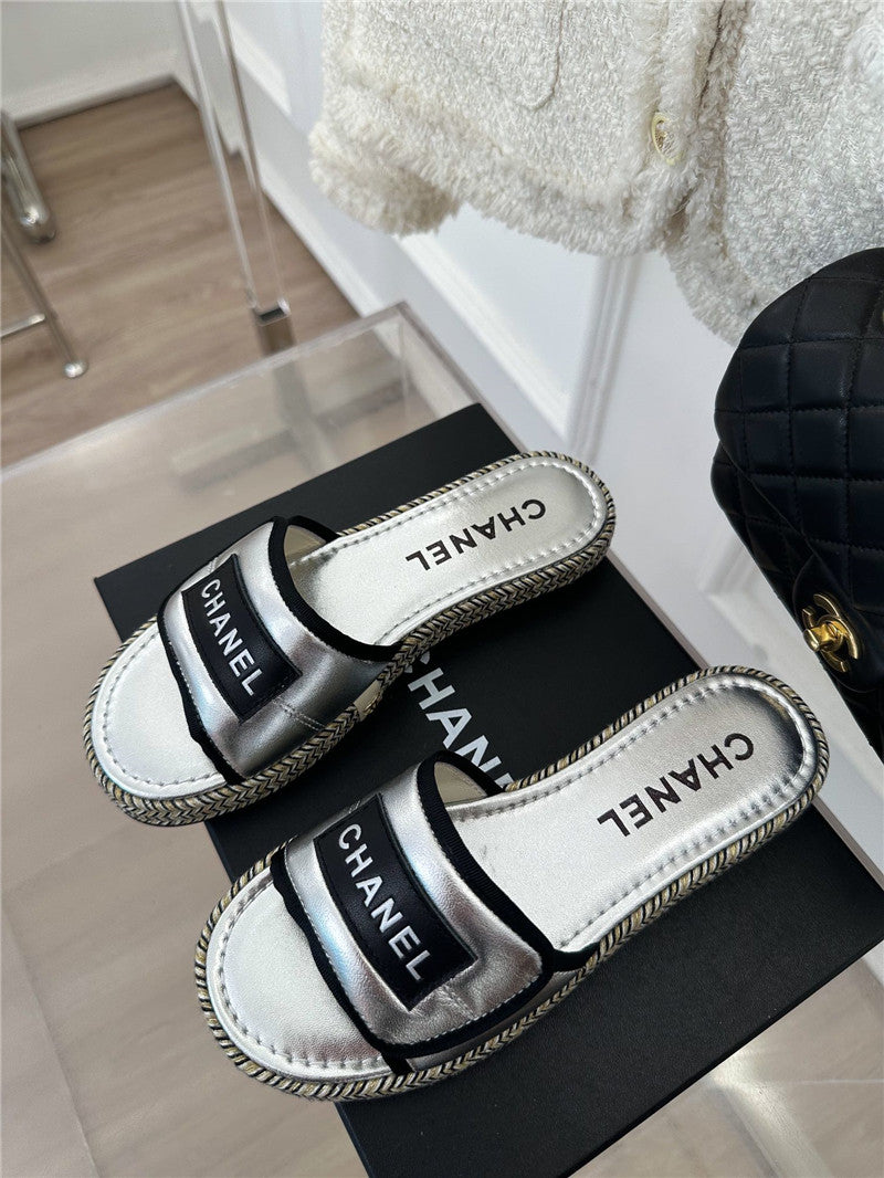 High Quality Luxury Chanel Velcro Lazy Slippers – Style 09862 product detail