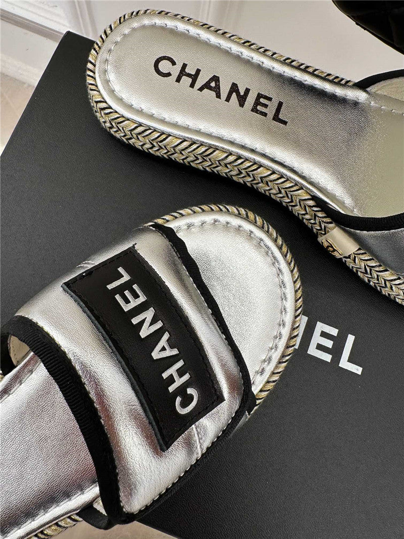 High Quality Luxury Chanel Velcro Lazy Slippers – Style 09862 product detail