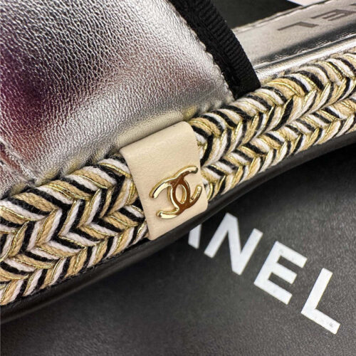 High Quality Luxury Chanel Velcro Lazy Slippers – Style 09862 product detail
