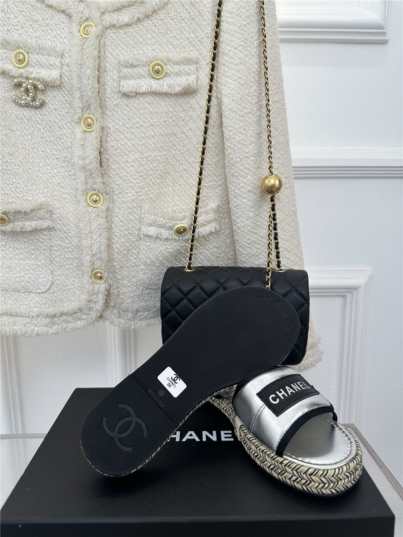 High Quality Luxury Chanel Velcro Lazy Slippers – Style 09862 product detail