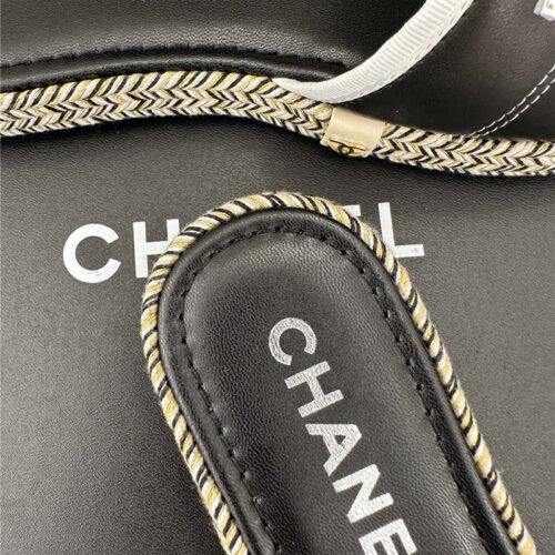 High Quality Luxury Chanel Velcro Lazy Slippers – Style 72006 product detail