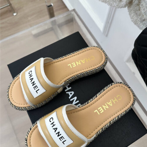 High Quality Luxury Chanel Velcro Lazy Slippers – Style 66918