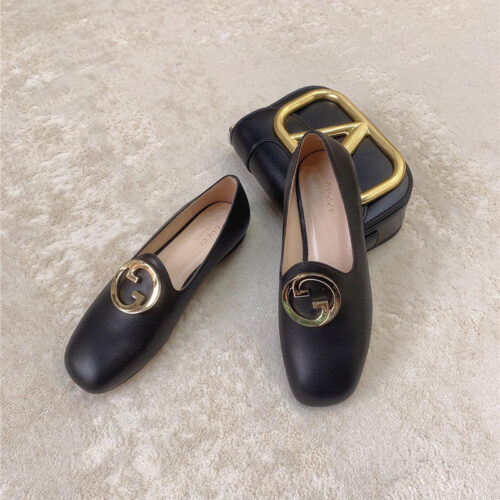 High Quality Luxury Gucci Blonde Womens Ballet Flats – Style 16691