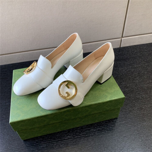 High Quality Luxury Gucci Retro Fashion Round Interlocking Double G Logo Shoes – Style 38995 alternate view