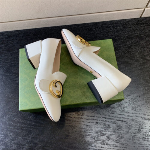 High Quality Luxury Gucci Retro Fashion Round Interlocking Double G Logo Shoes – Style 38995 product detail