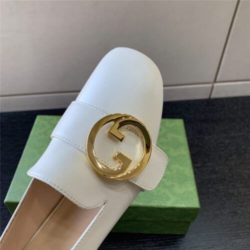 High Quality Luxury Gucci Retro Fashion Round Interlocking Double G Logo Shoes – Style 38995 product detail