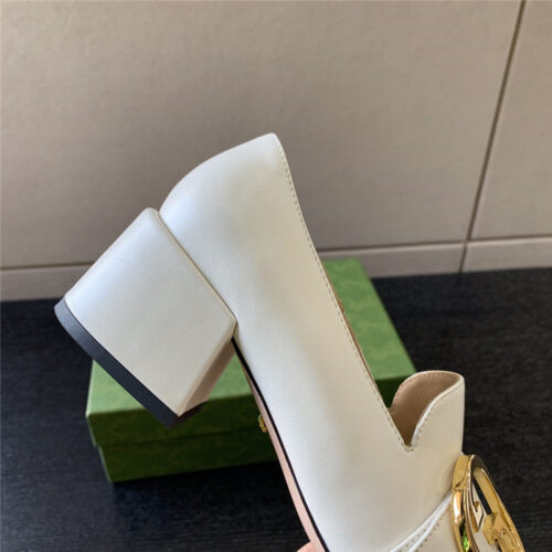 High Quality Luxury Gucci Retro Fashion Round Interlocking Double G Logo Shoes – Style 38995 product detail