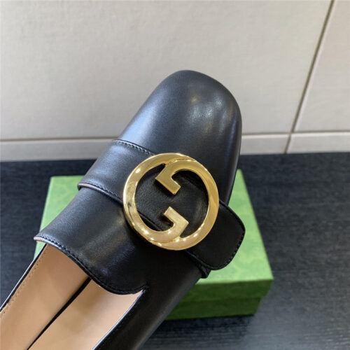 High Quality Luxury Gucci Retro Fashion Round Interlocking Double G Logo Shoes – Style 71763 product detail