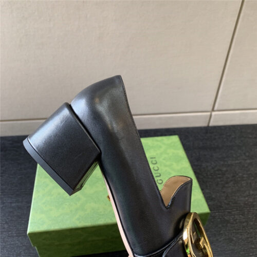 High Quality Luxury Gucci Retro Fashion Round Interlocking Double G Logo Shoes – Style 71763 product detail