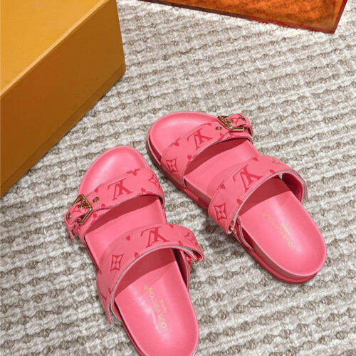 High Quality Luxury Louis Vuitton New Embossed Sandals And Slippers – Style 25635 product detail