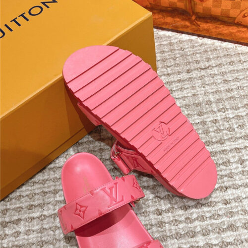 High Quality Luxury Louis Vuitton New Embossed Sandals And Slippers – Style 25635 product detail