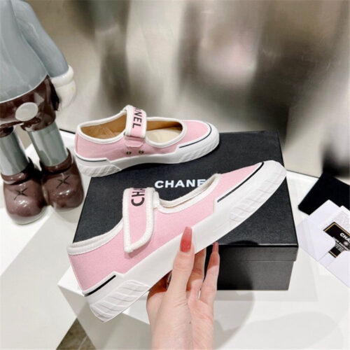 High Quality Luxury Chanel Second-Hand Velcro Platform Canvas Shoes product detail