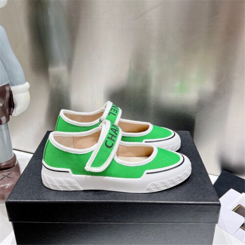 High Quality Luxury Chanel Second-Hand Velcro Platform Canvas Shoes – Style 66758 product detail