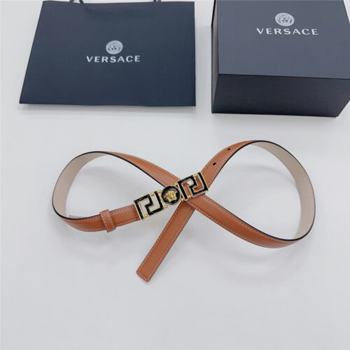 High Quality Luxury Versace Reversible Original Calfskin Nubuck Bottom Belt – Style 40678 alternate view