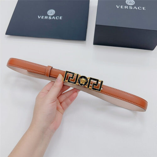 High Quality Luxury Versace Reversible Original Calfskin Nubuck Bottom Belt – Style 40678 product detail