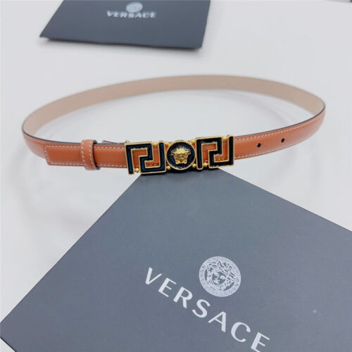 High Quality Luxury Versace Reversible Original Calfskin Nubuck Bottom Belt – Style 40678