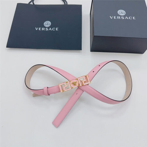 High Quality Luxury Versace Reversible Original Calfskin Nubuck Bottom Belt – Style 73446 alternate view