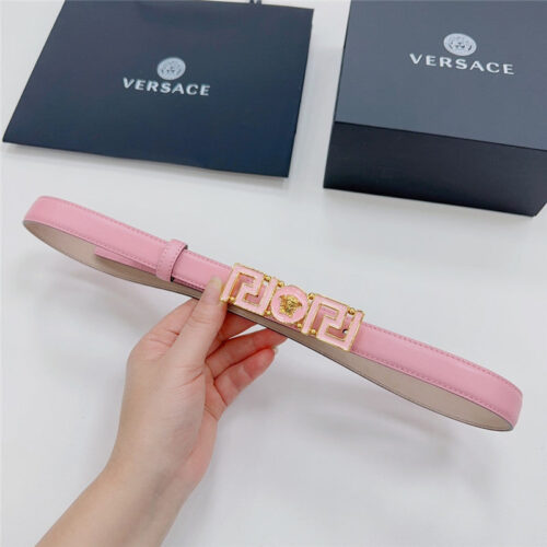 High Quality Luxury Versace Reversible Original Calfskin Nubuck Bottom Belt – Style 73446 product detail