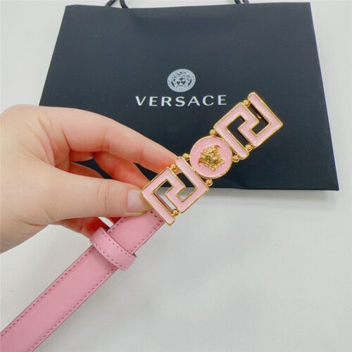 High Quality Luxury Versace Reversible Original Calfskin Nubuck Bottom Belt – Style 73446 product detail