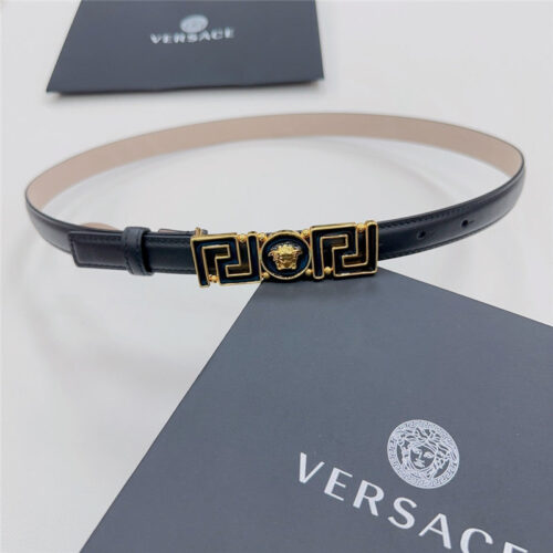 High Quality Luxury Versace Reversible Original Calfskin Nubuck Bottom Belt