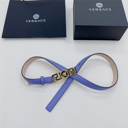 High Quality Luxury Versace Reversible Original Calfskin Nubuck Bottom Belt – Style 71750 alternate view