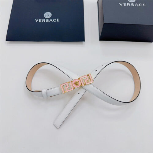 High Quality Luxury Versace Reversible Original Calfskin Nubuck Bottom Belt – Style 04518 alternate view