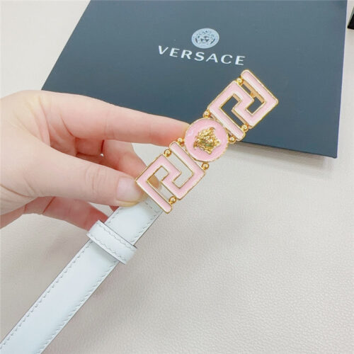 High Quality Luxury Versace Reversible Original Calfskin Nubuck Bottom Belt – Style 04518 product detail