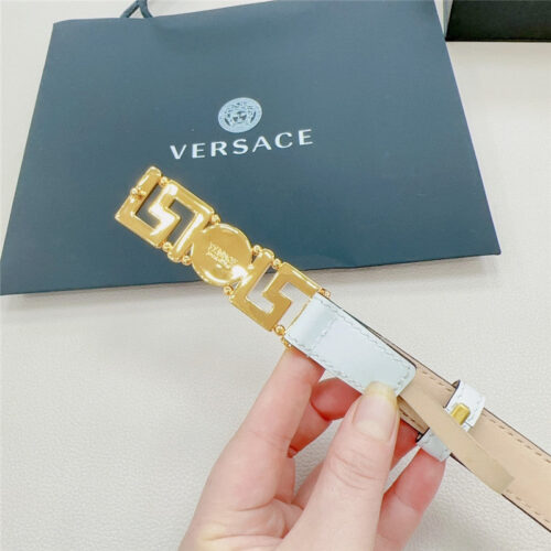 High Quality Luxury Versace Reversible Original Calfskin Nubuck Bottom Belt – Style 04518 product detail