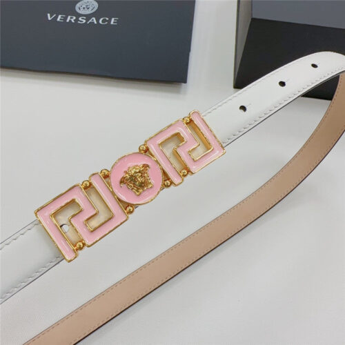 High Quality Luxury Versace Reversible Original Calfskin Nubuck Bottom Belt – Style 04518 product detail