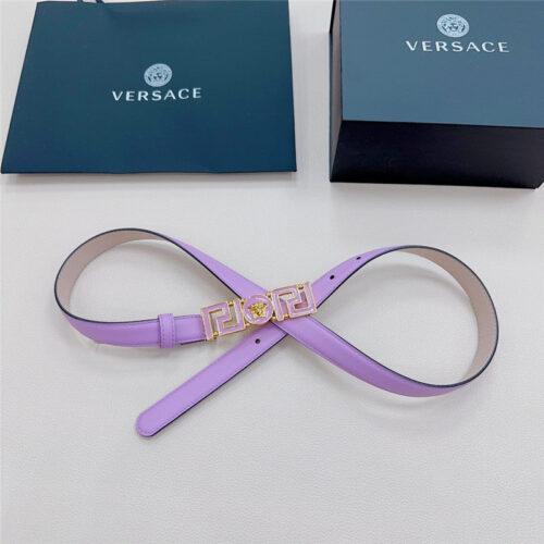 High Quality Luxury Versace Reversible Original Calfskin Nubuck Bottom Belt – Style 68358 alternate view