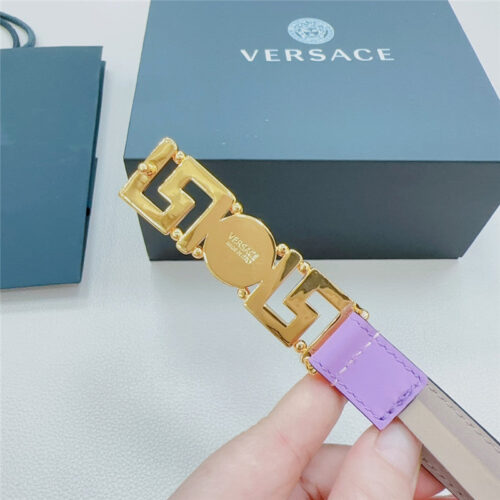High Quality Luxury Versace Reversible Original Calfskin Nubuck Bottom Belt – Style 68358 product detail