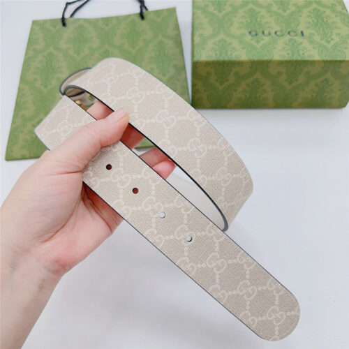 High Quality Luxury Gucci New Double-Sided Original Calfskin Belt – Style 44326 product detail