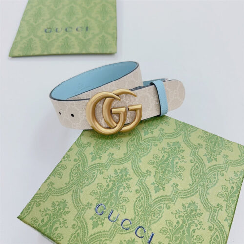 High Quality Luxury Gucci New Double-Sided Original Calfskin Belt – Style 78790 product detail