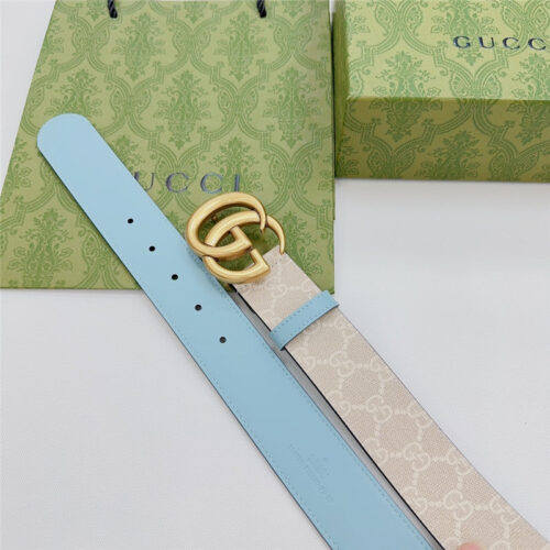 High Quality Luxury Gucci New Double-Sided Original Calfskin Belt – Style 78790 product detail