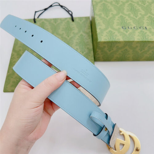 High Quality Luxury Gucci New Double-Sided Original Calfskin Belt – Style 78790 product detail