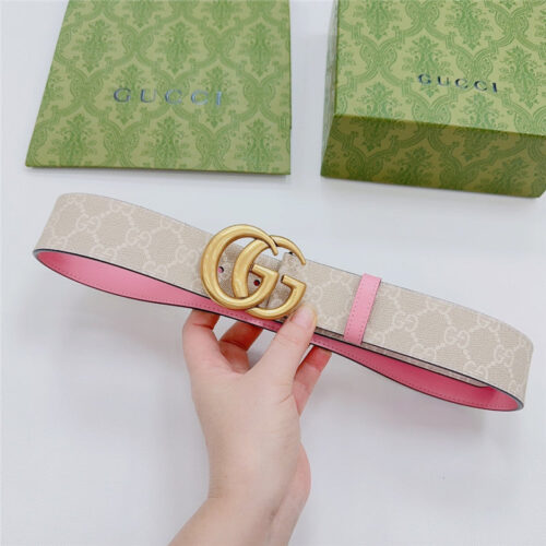High Quality Luxury Gucci New Double-Sided Original Calfskin Belt – Style 09862