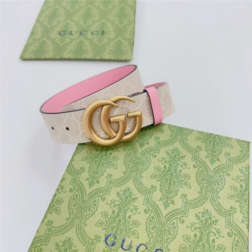 High Quality Luxury Gucci New Double-Sided Original Calfskin Belt – Style 09862 alternate view