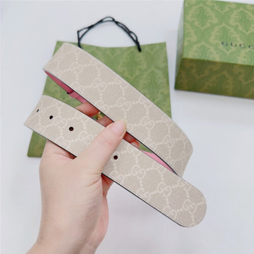 High Quality Luxury Gucci New Double-Sided Original Calfskin Belt – Style 09862 product detail
