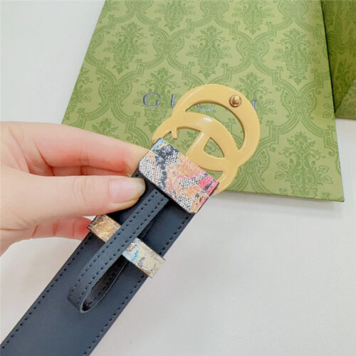 High Quality Luxury Gucci New Double-Sided Original Calfskin Belt – Style 42630 product detail