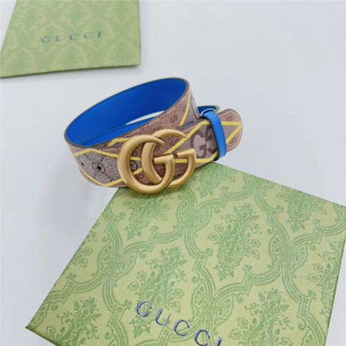 High Quality Luxury Gucci New Double-Sided Original Calfskin Belt – Style 06470 product detail
