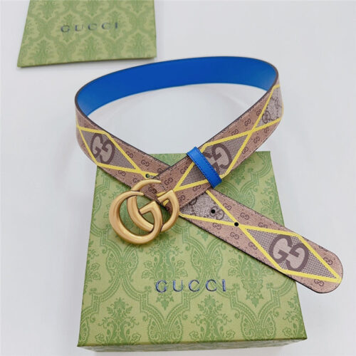 High Quality Luxury Gucci New Double-Sided Original Calfskin Belt – Style 06470 alternate view