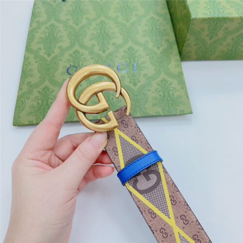 High Quality Luxury Gucci New Double-Sided Original Calfskin Belt – Style 06470 product detail